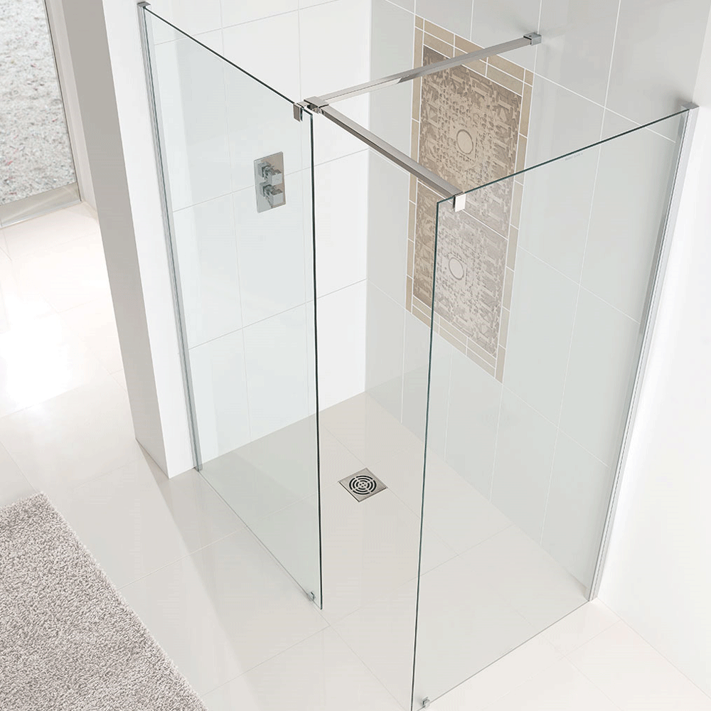 Eastbrook Corniche WalkIn Shower End Panel 1950mm Hx760mm W8mm
